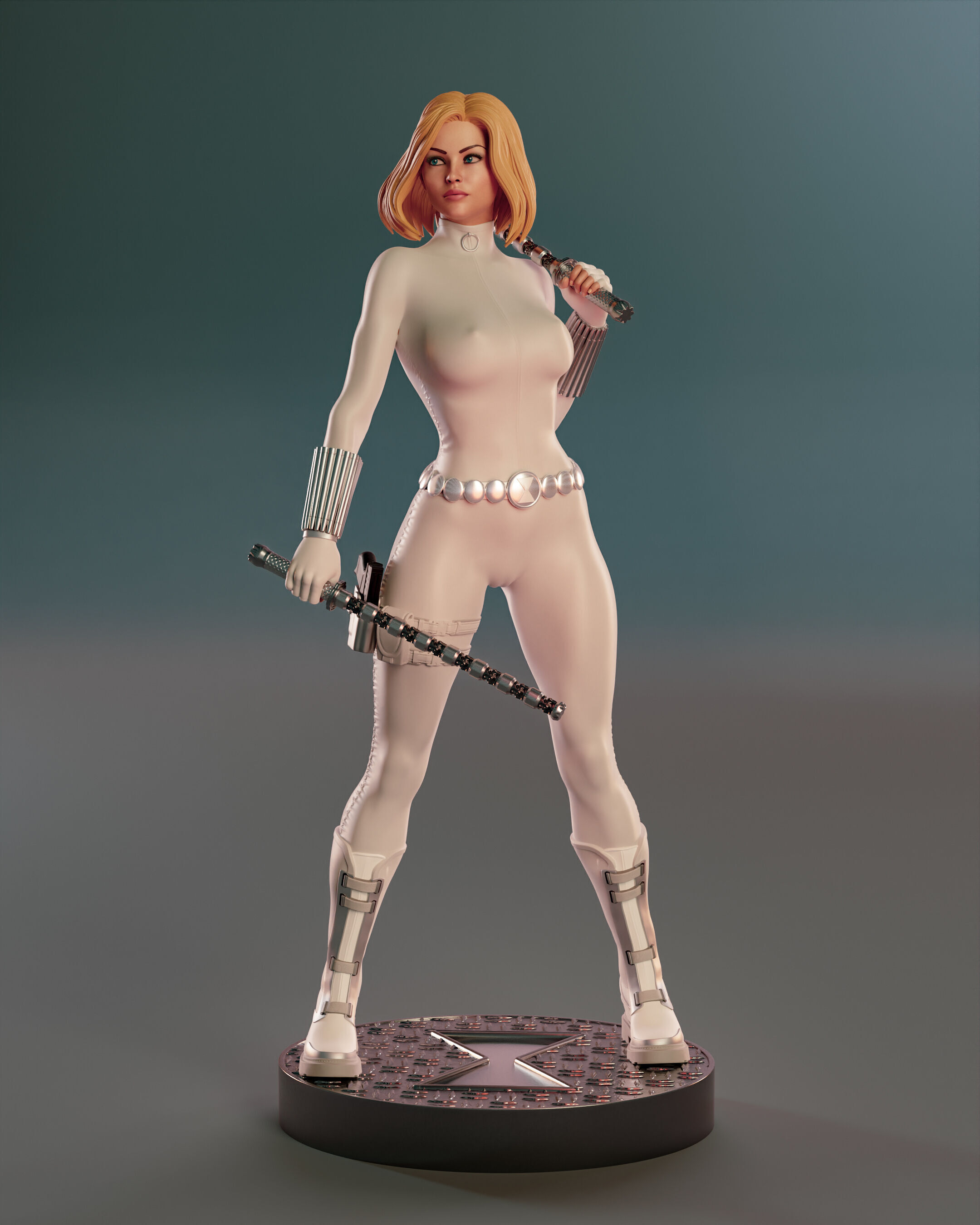 White Widow Yelena belova 3D print model_1