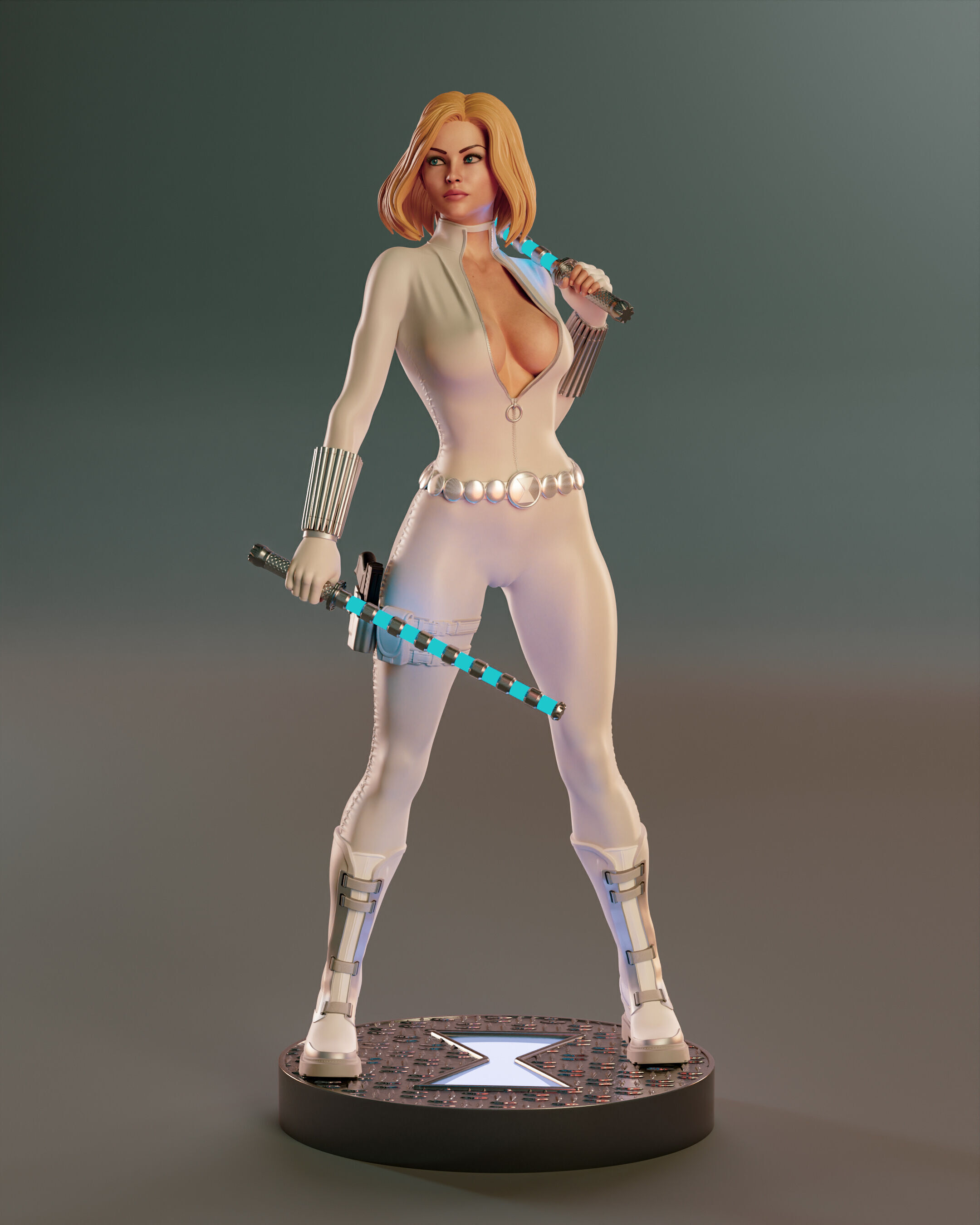 White Widow Yelena belova 3D print model_14