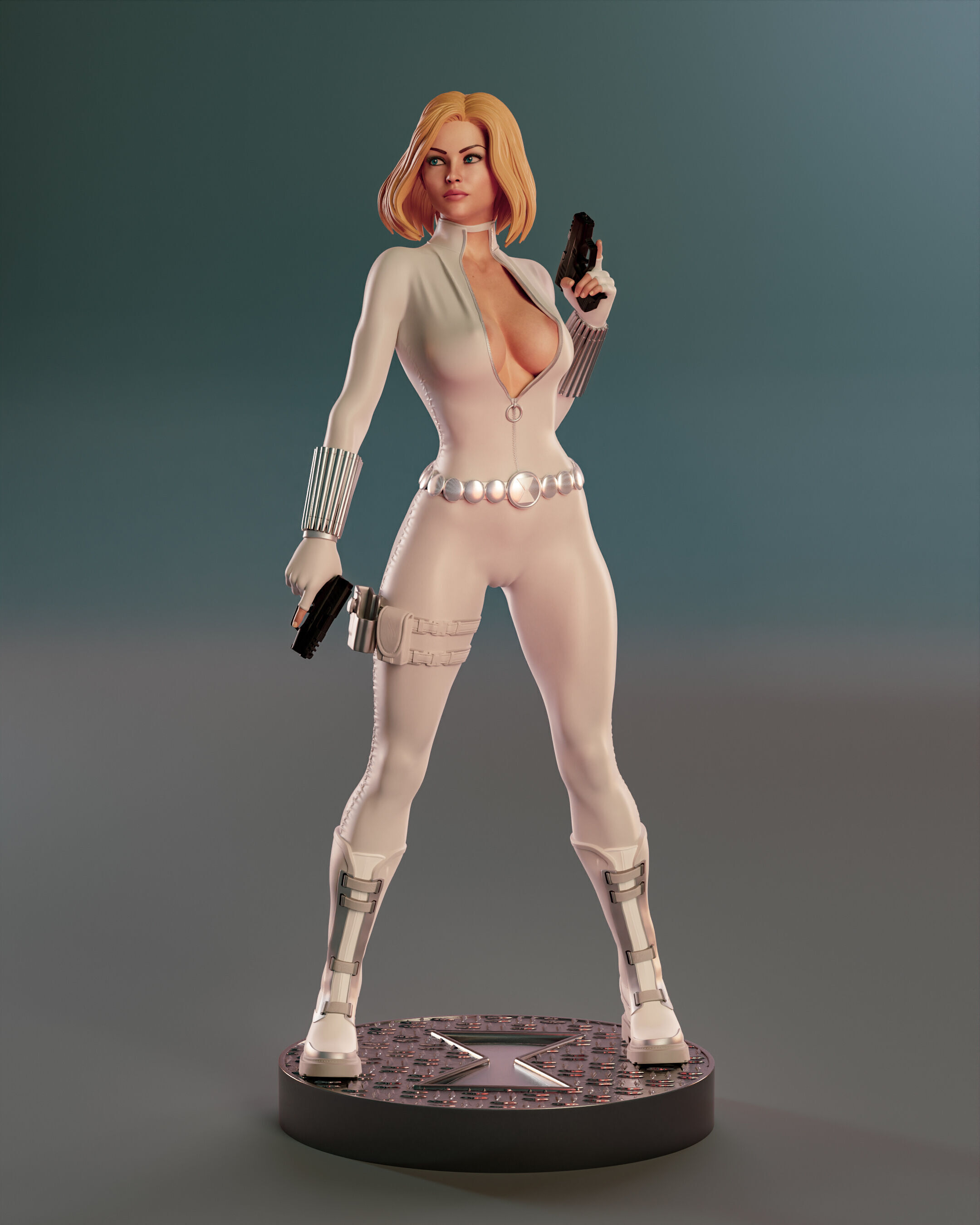 White Widow Yelena belova 3D print model_3