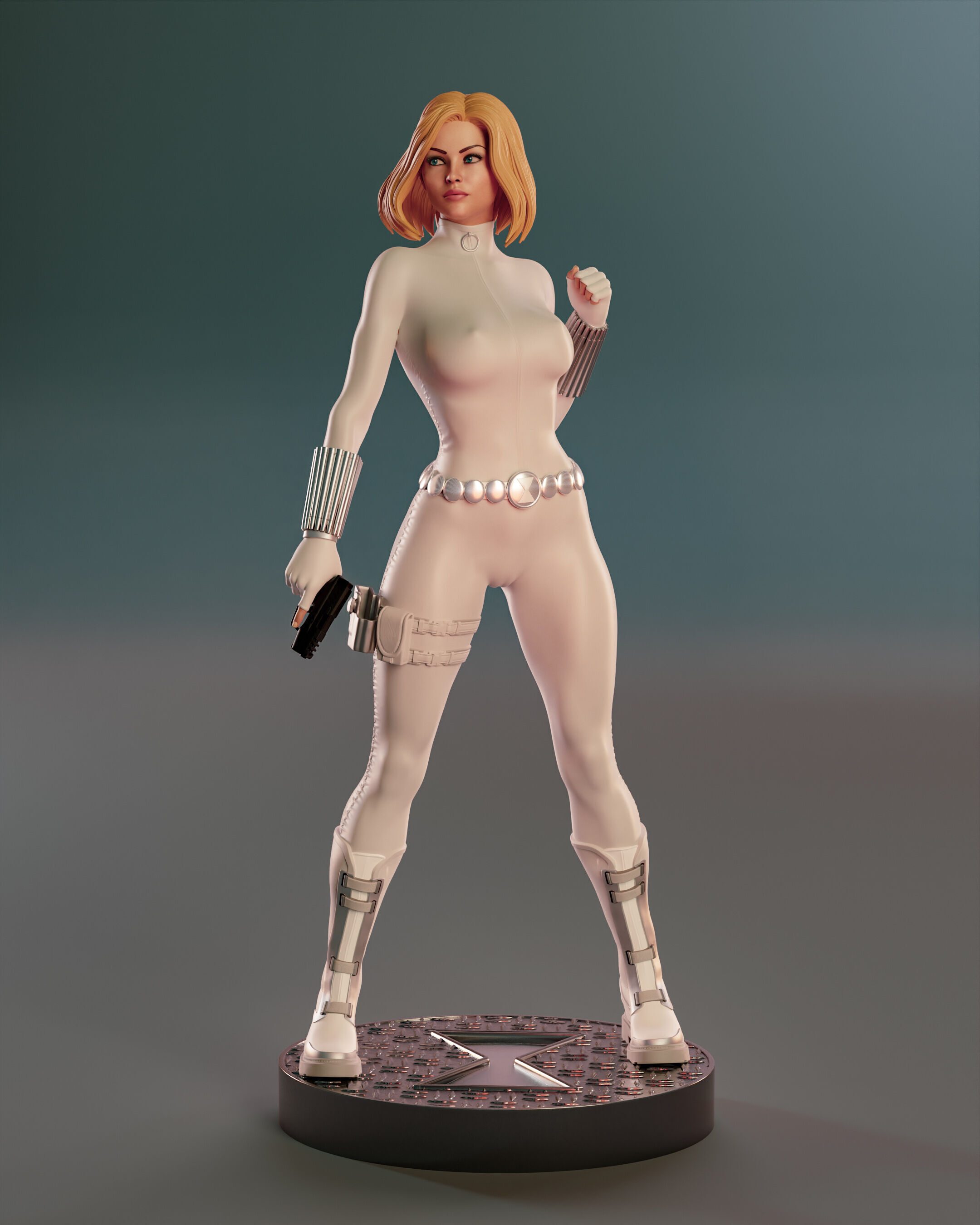 White Widow Yelena belova 3D print model_4