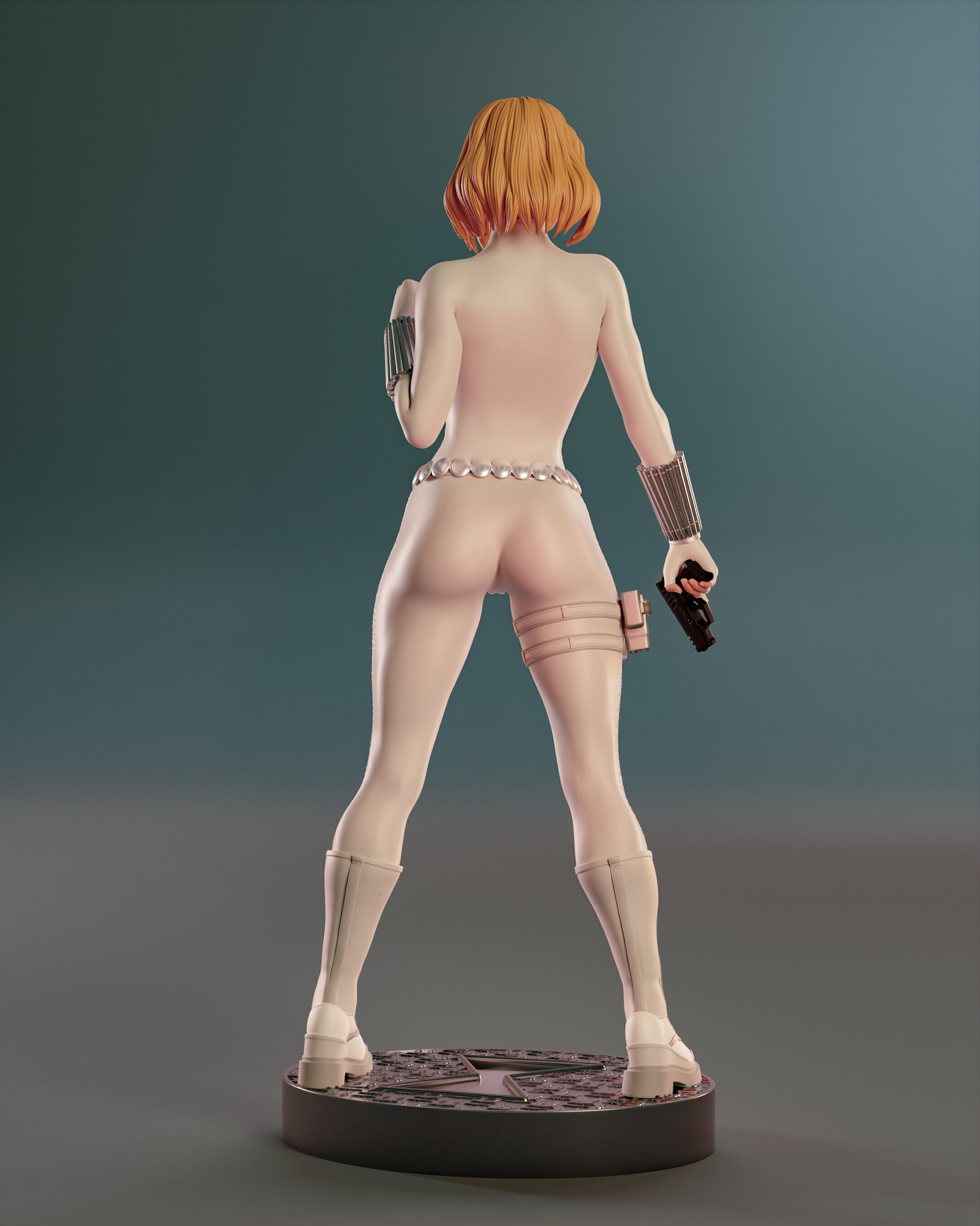 White Widow Yelena belova 3D print model_8