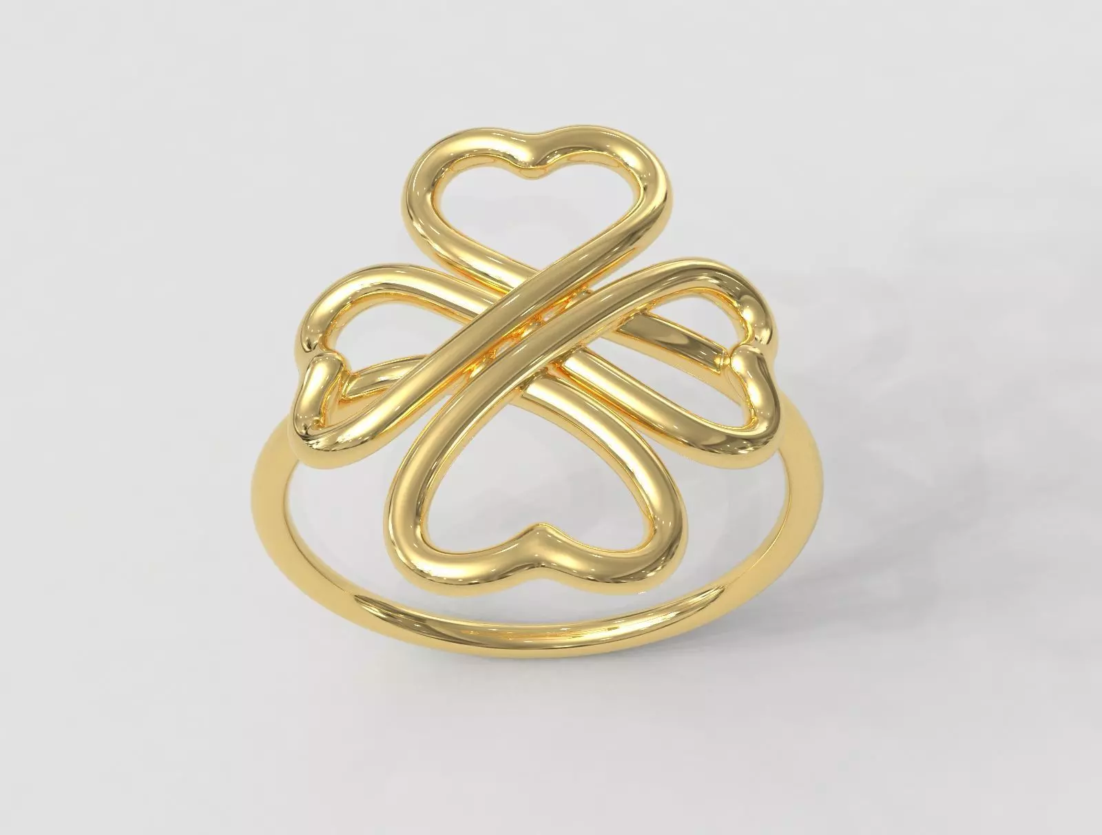 Clover Knot Ring 3D print model