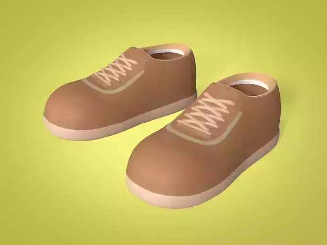 LowPoly Cartoon Shoes