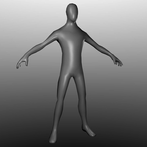 LowPoly BaseMesh human figure