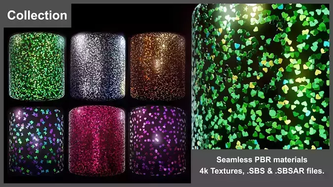 Glitter Substance Material Collection and Textures Texture