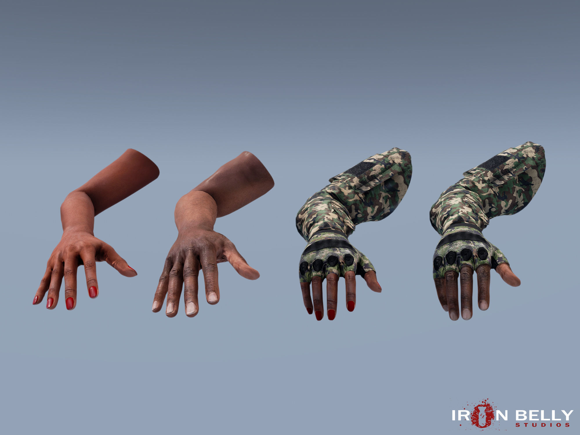 AAA Animated FP Arms Pack  Low-poly 3D model_3