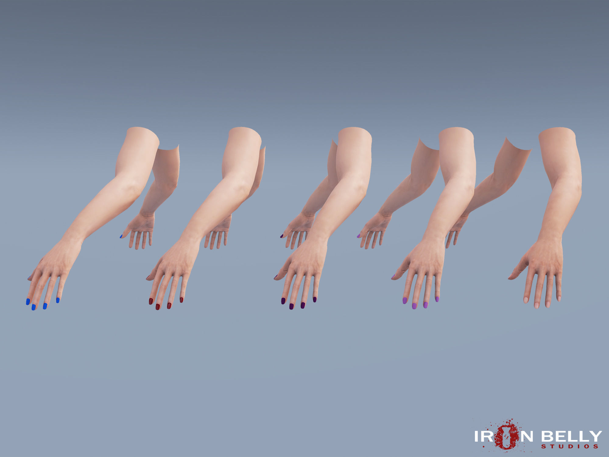 AAA Animated FP Arms Pack  Low-poly 3D model_2