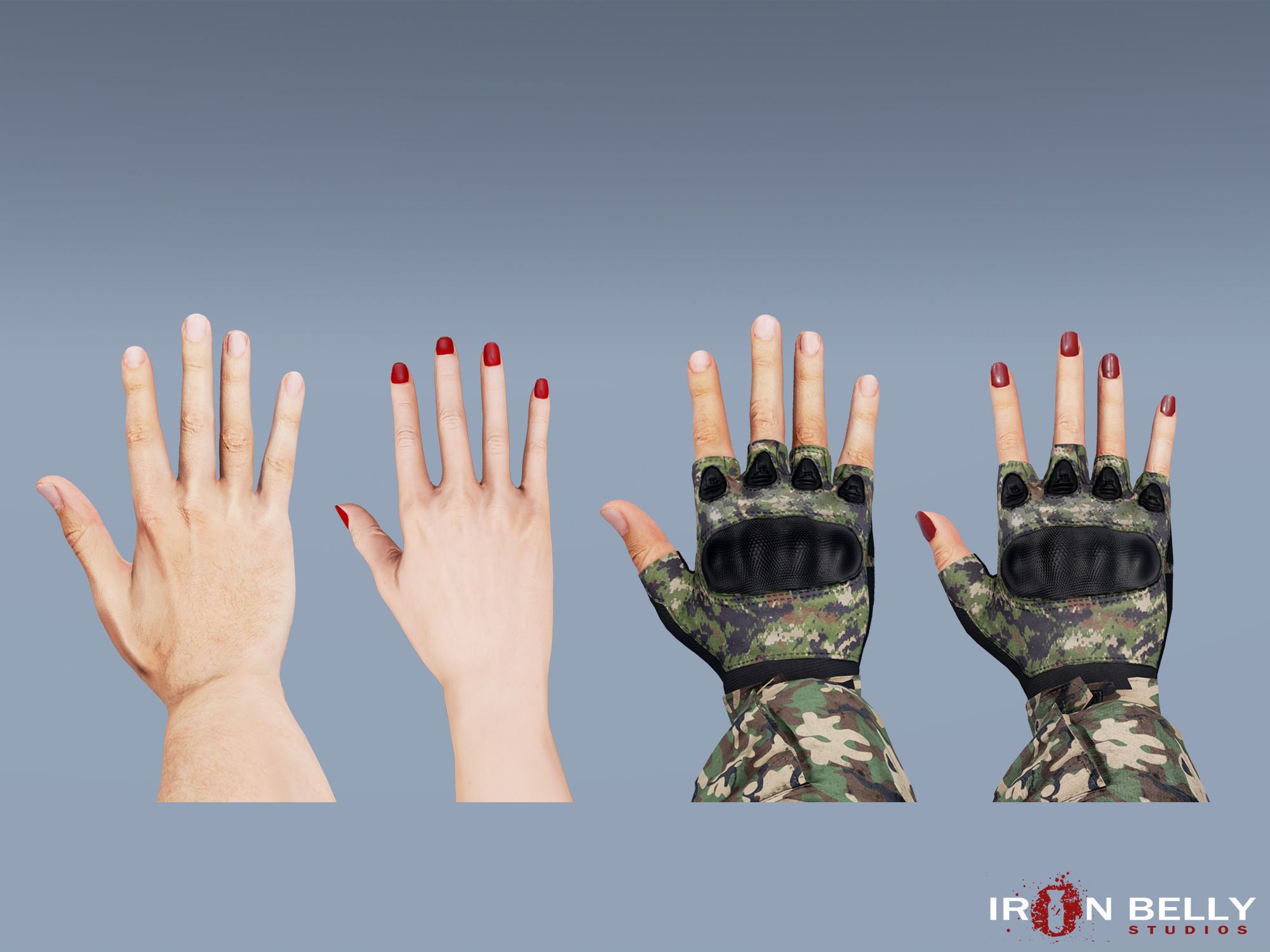 AAA Animated FP Arms Pack  Low-poly 3D model_8