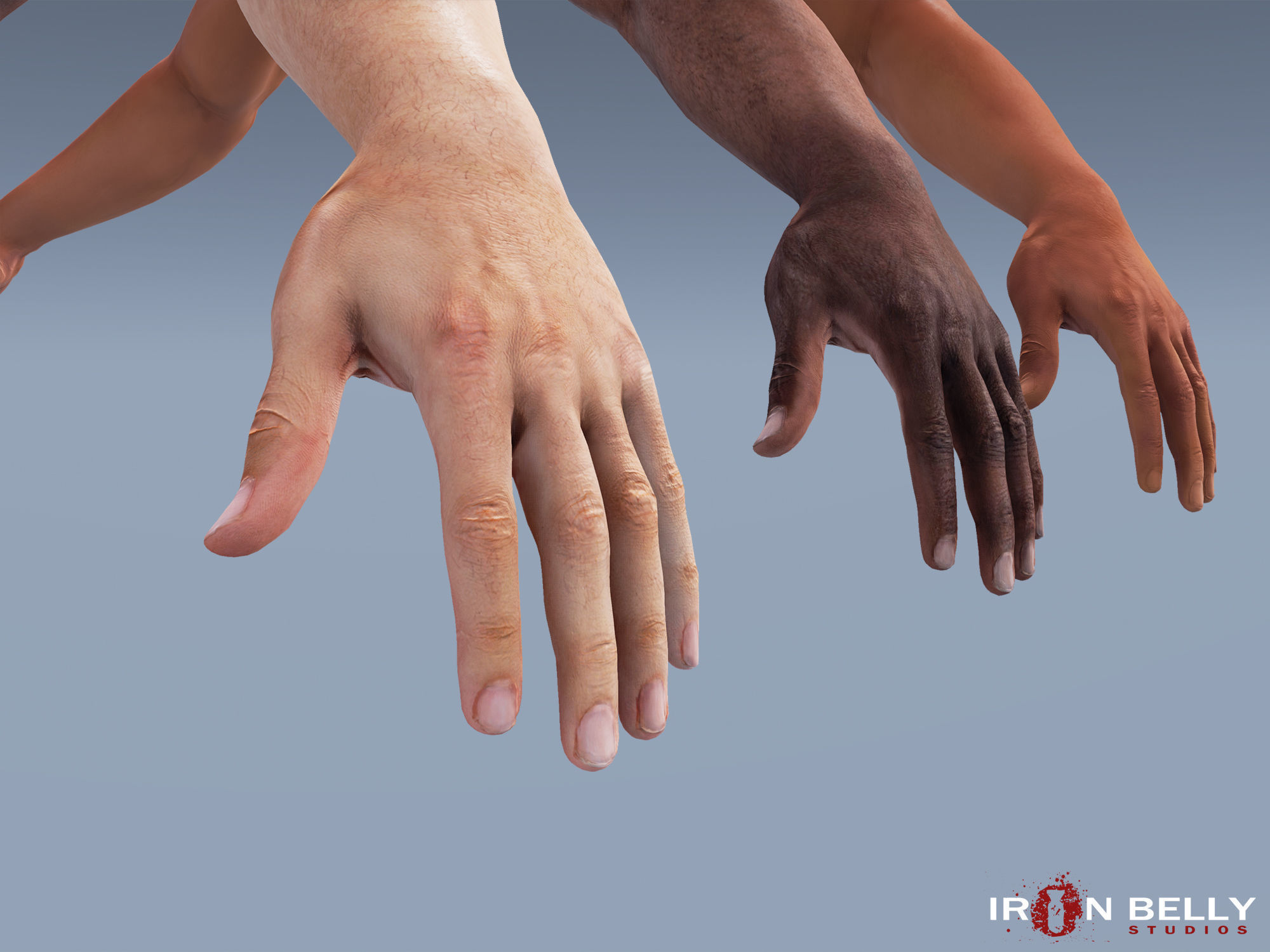 AAA Animated FP Arms Pack  Low-poly 3D model_4