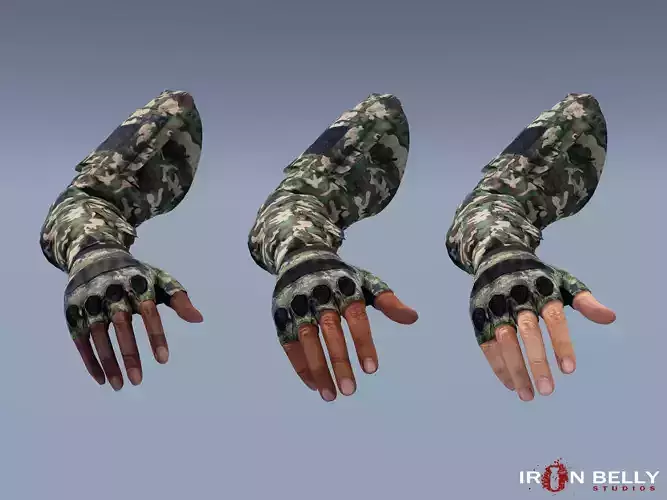 AAA Animated FP Arms Pack  Low-poly 3D model