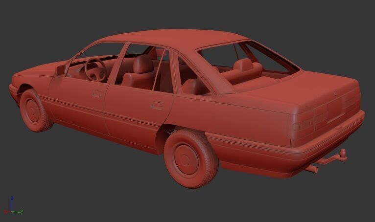Holden Commodore Mk2 VN sedan 1988 3D print model_1