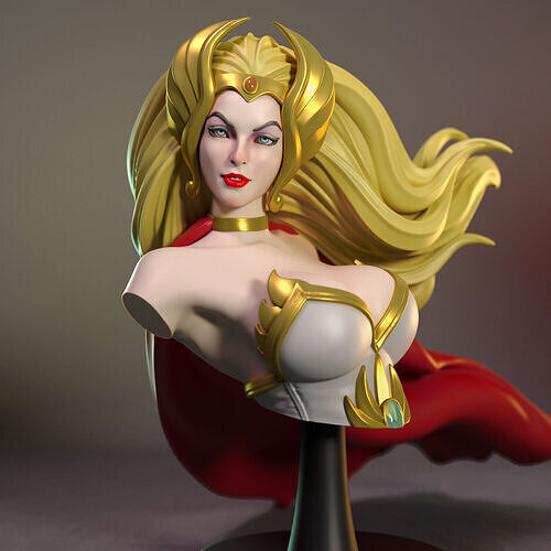 She-Ra bust Free 3D print model