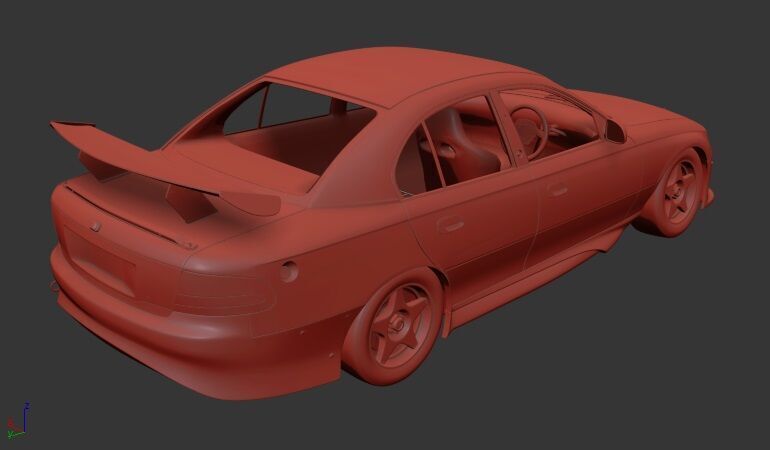 Holden Commodore Mk3 VT sedan Race Car 1997 3D print model_1