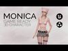 Cute Alt Girl Monica - Game Ready Low-poly 3D model_1