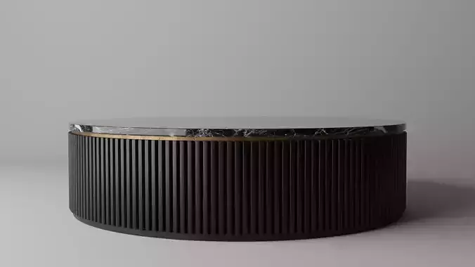 Luxury Marble Round Coffee Table Model Byron Emperador Inspired