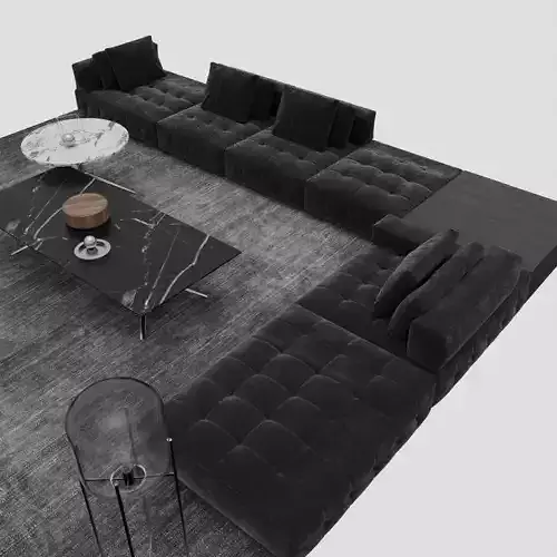 Classic sofa set24 3D model