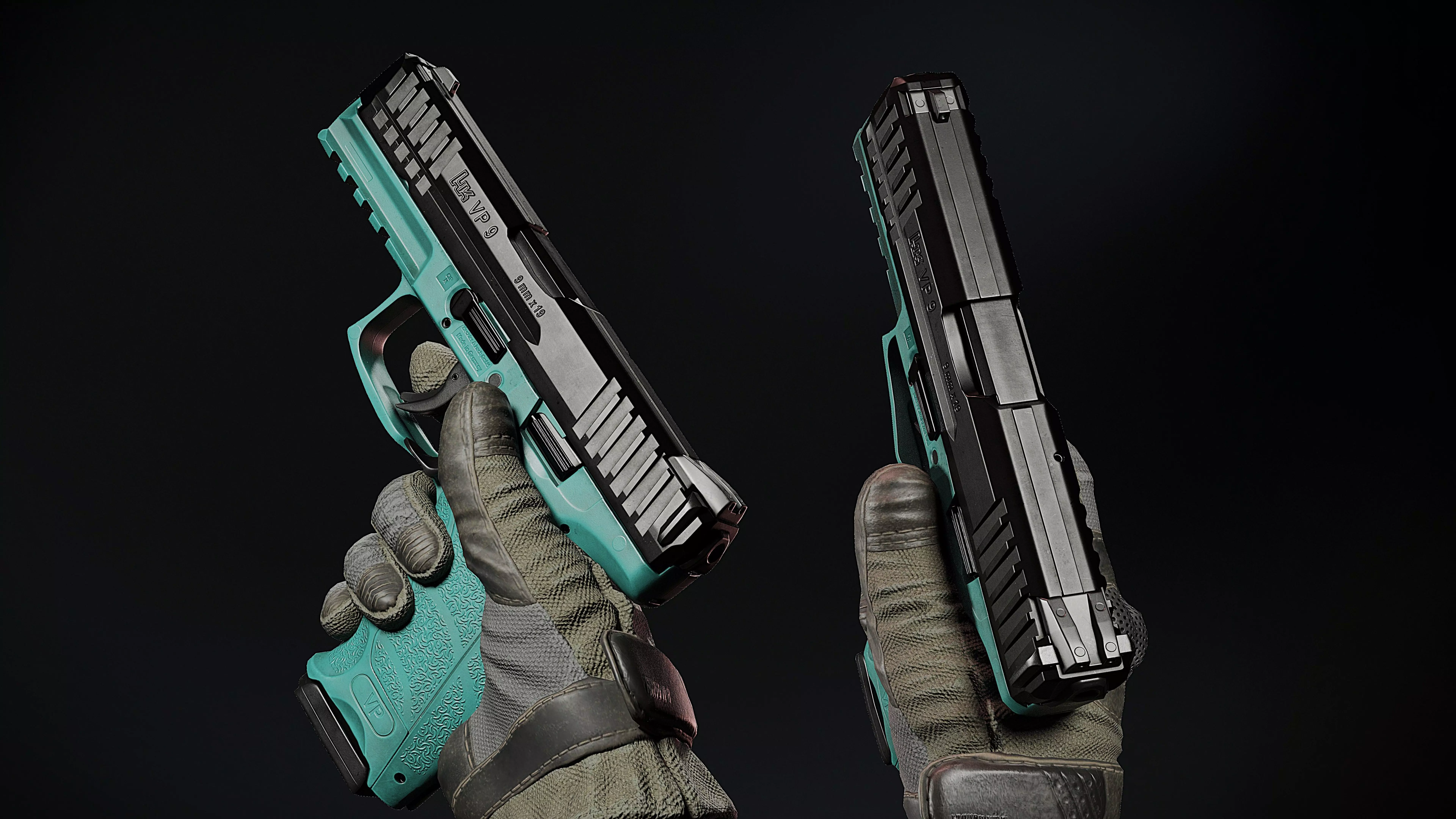 Hk VP9 Low-poly 3D model_8