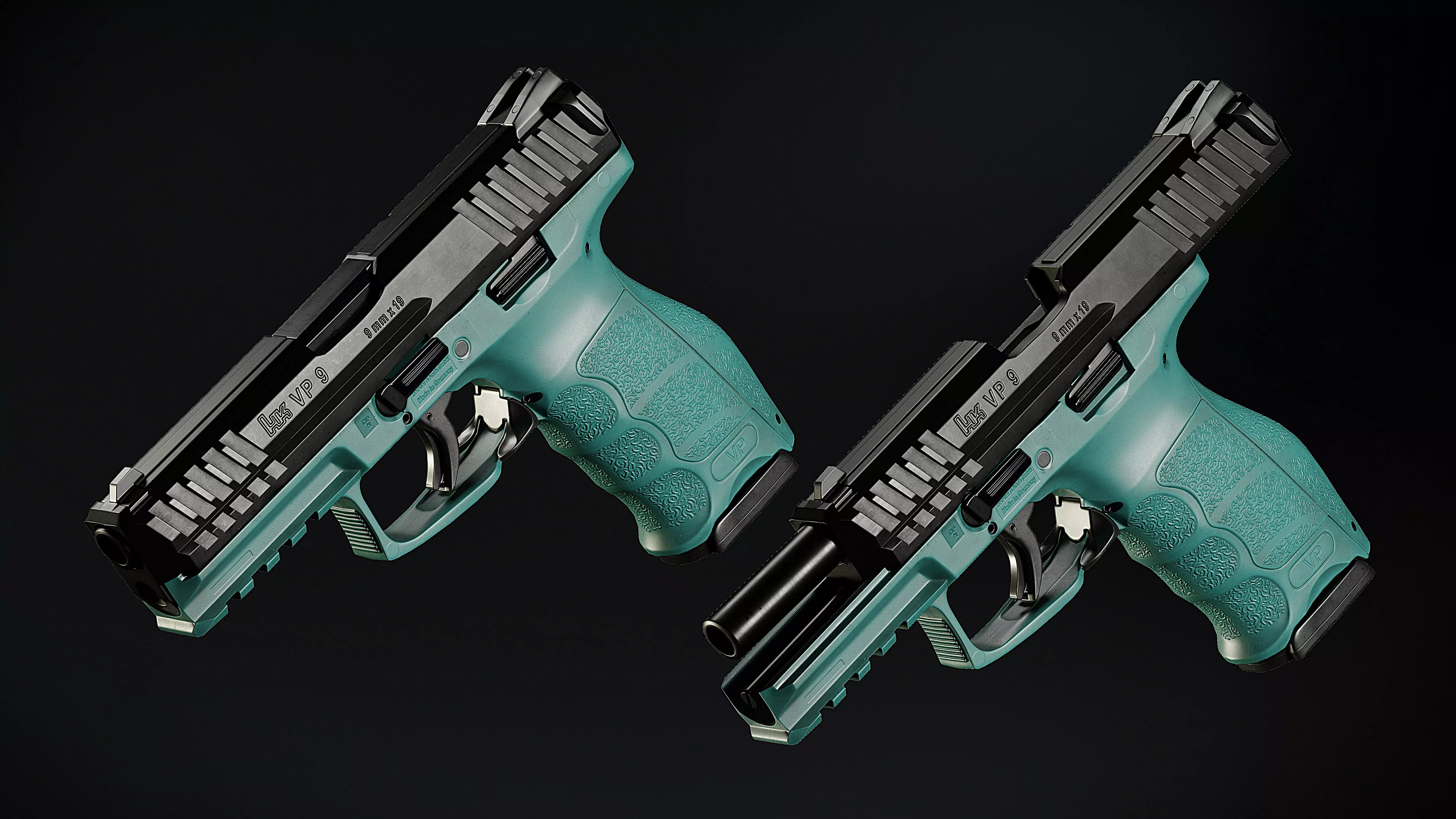 Hk VP9 Low-poly 3D model_6