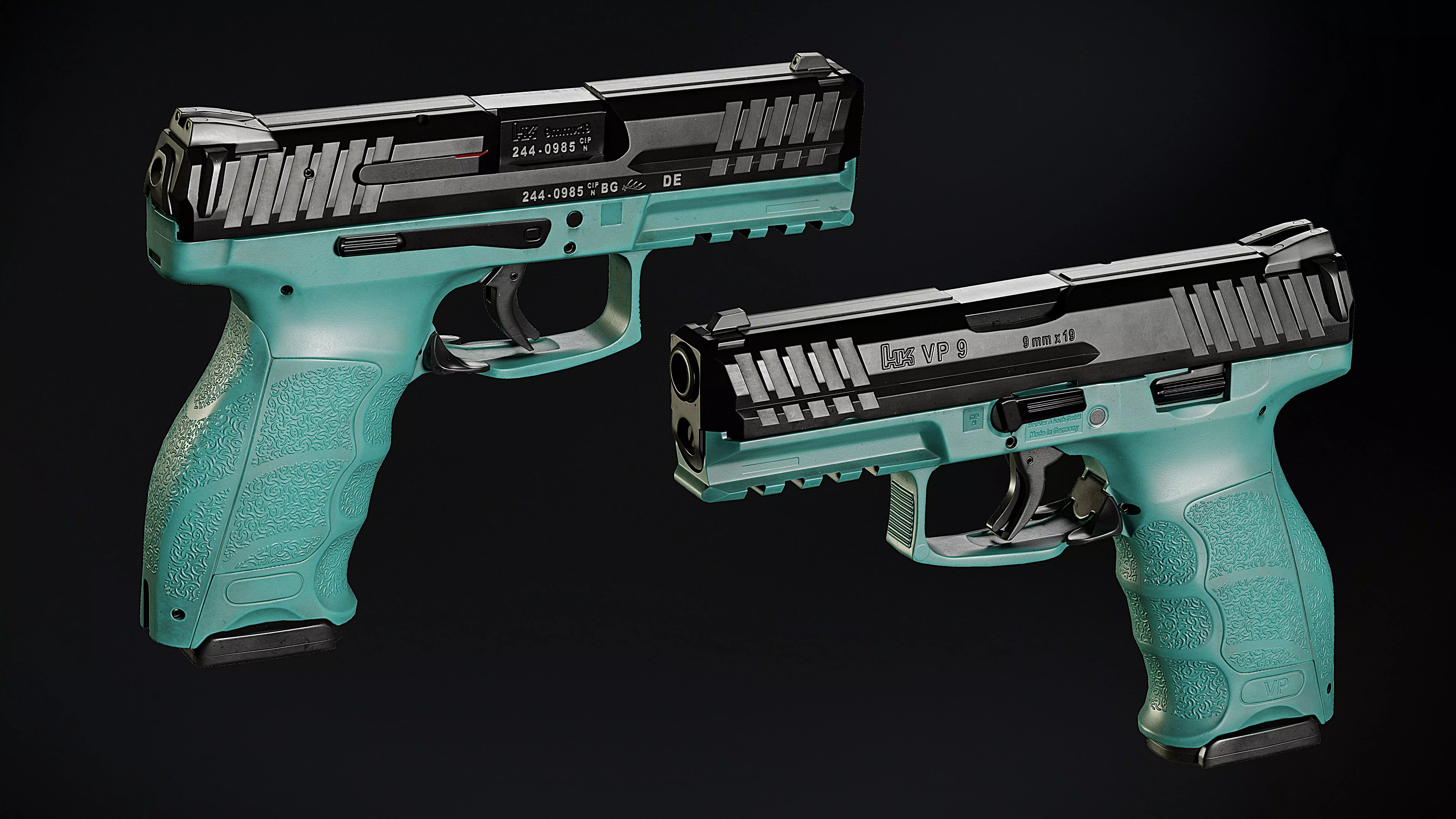 Hk VP9 Low-poly 3D model_3