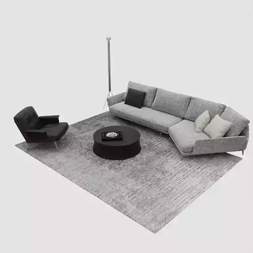 Classic sofa set25 3D model