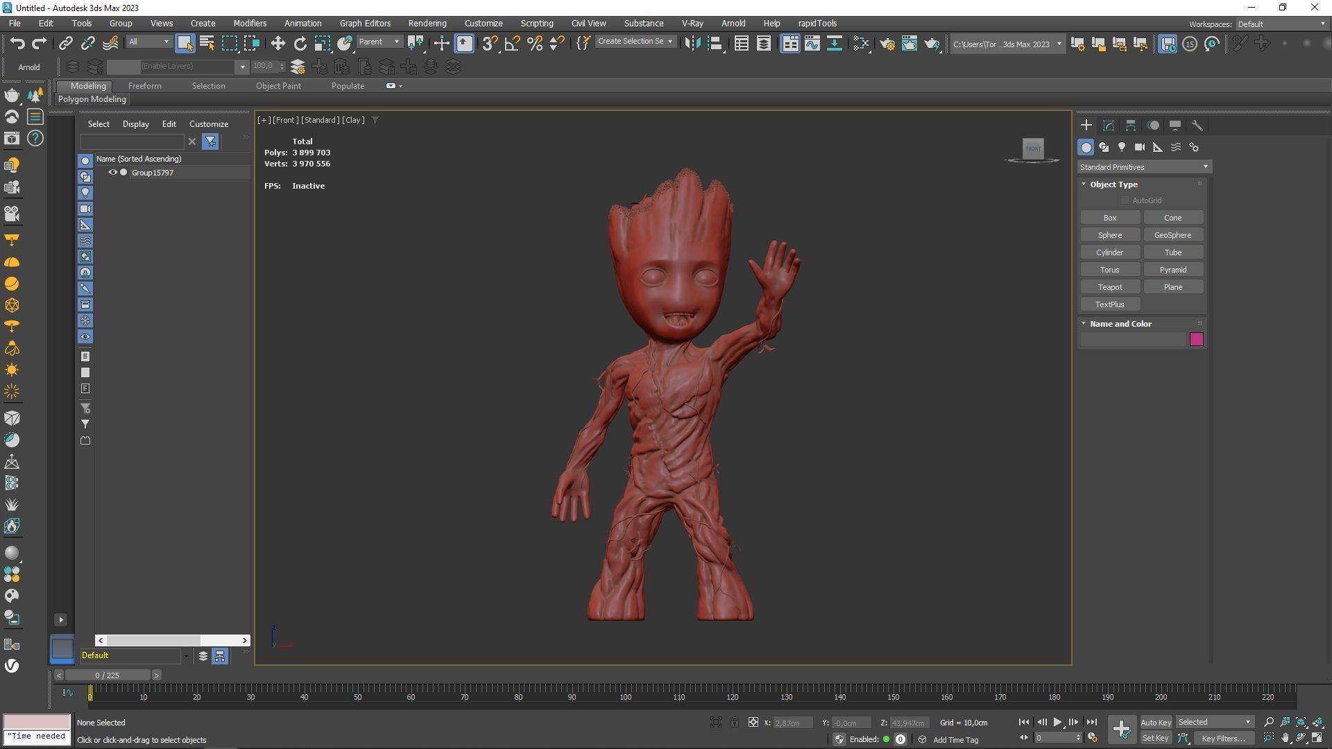 Groot Waving His Hand for 3D Print 3D print model_10