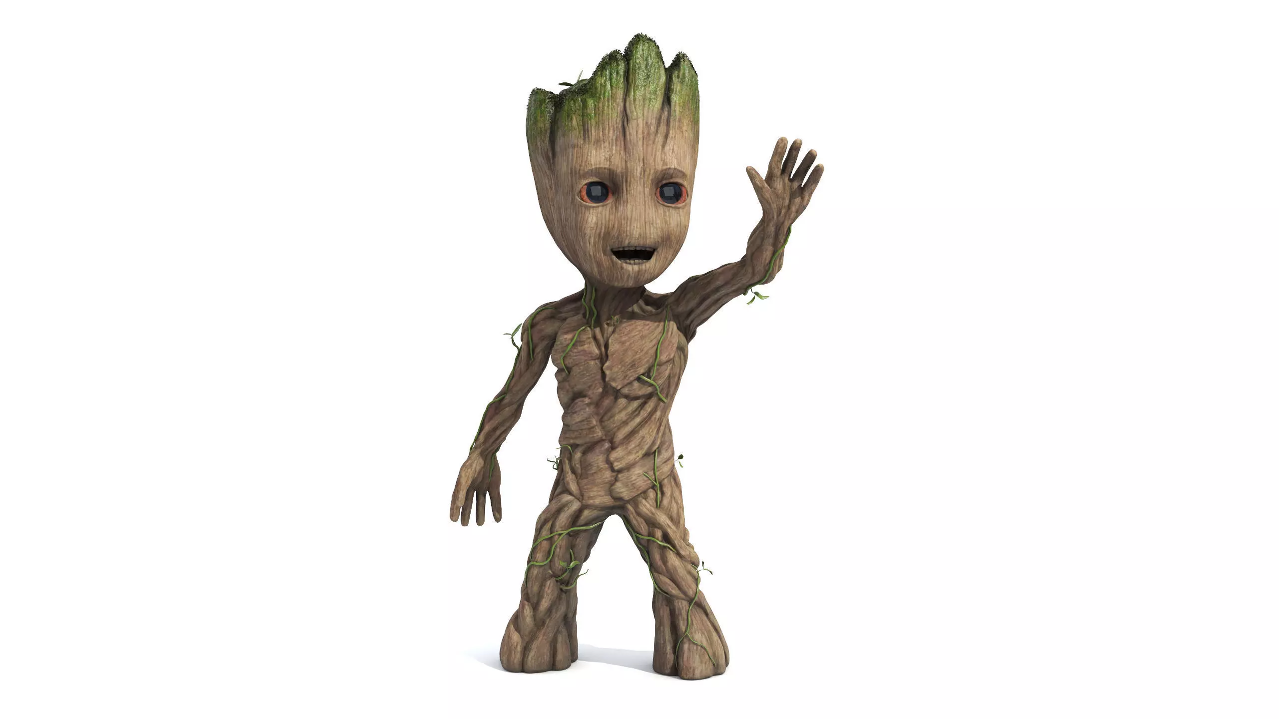 Groot Waving His Hand for 3D Print 3D print model_0