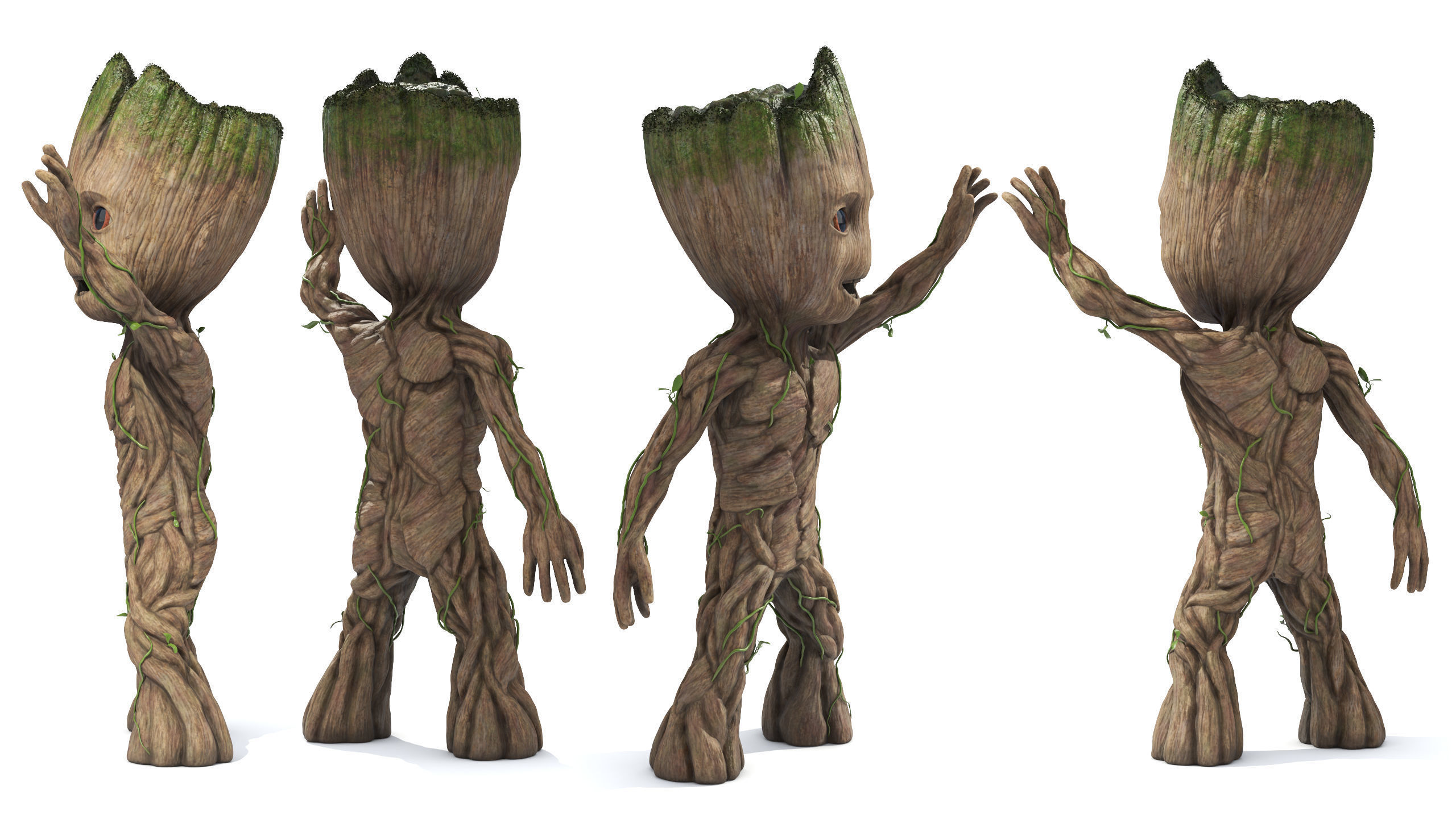 Groot Waving His Hand for 3D Print 3D print model_5