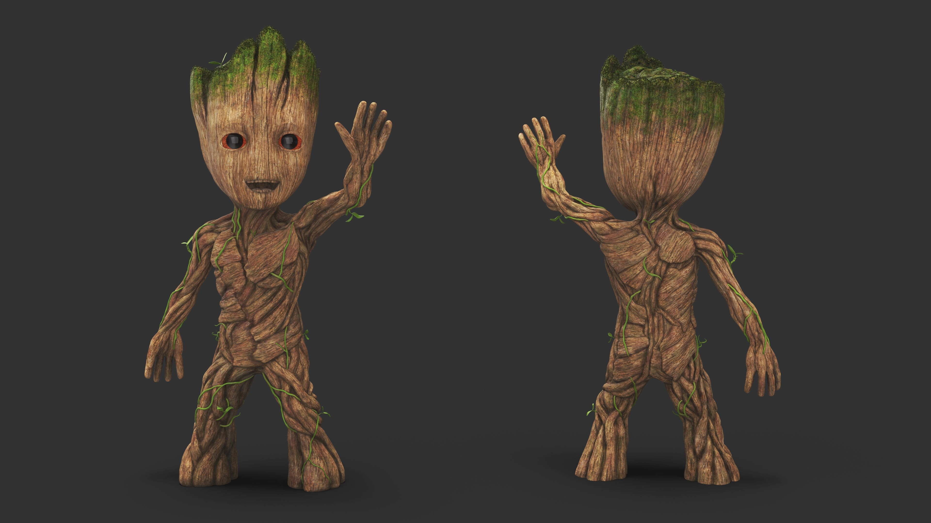 Groot Waving His Hand for 3D Print 3D print model_4