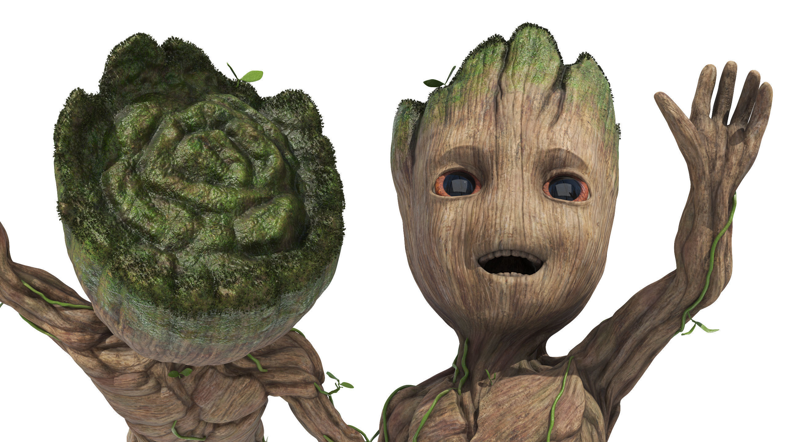 Groot Waving His Hand for 3D Print 3D print model_8