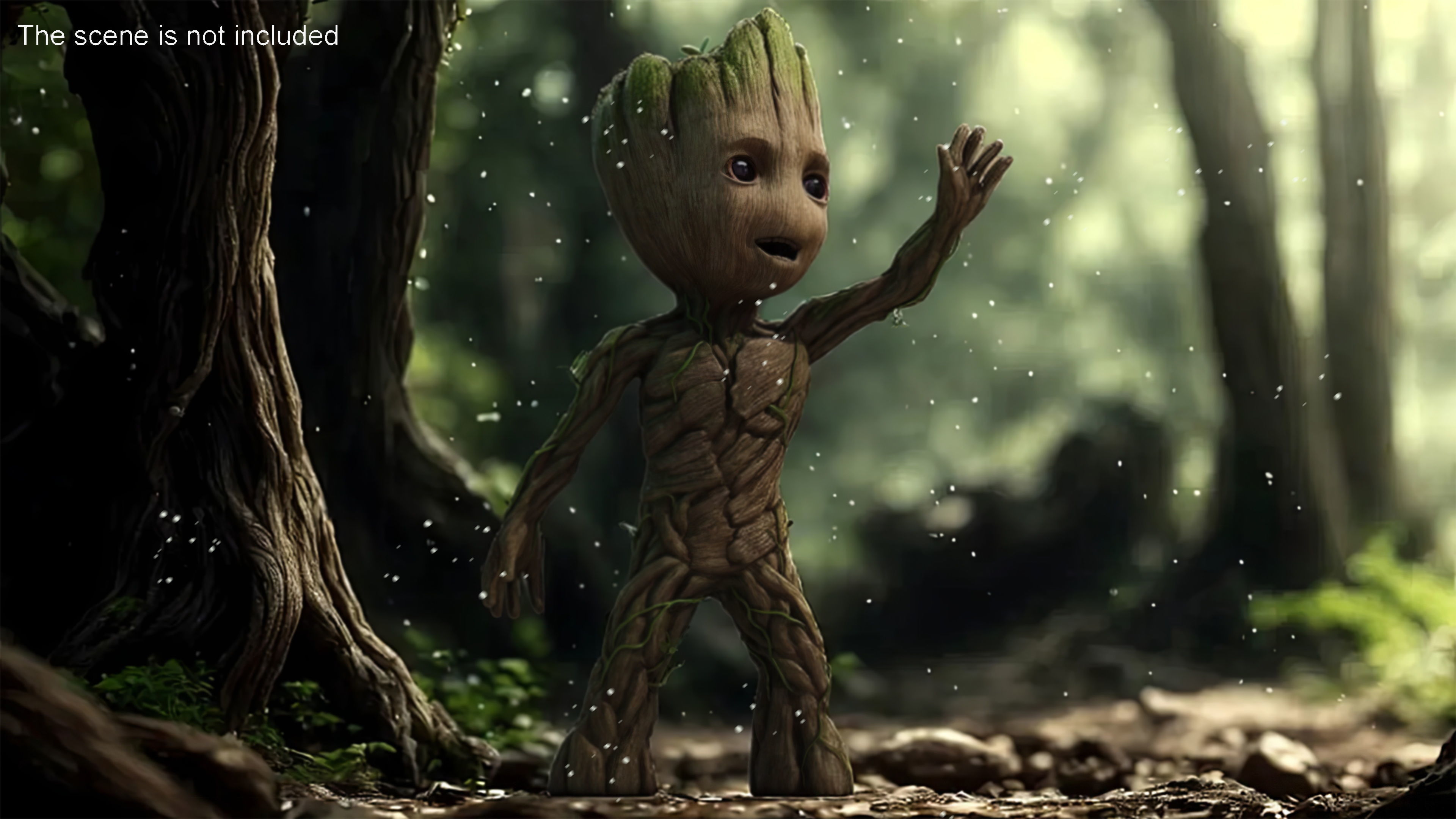 Groot Waving His Hand for 3D Print 3D print model_1
