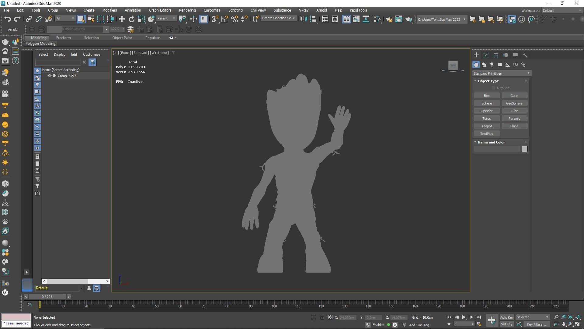 Groot Waving His Hand for 3D Print 3D print model_11