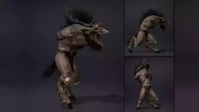 Shadowclaw NoArms Low-poly 3D model