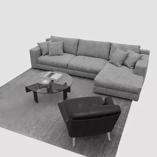 Classic sofa set27 3D model