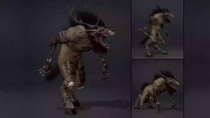 Shadowclaw Damaged Brutal Low-poly 3D model