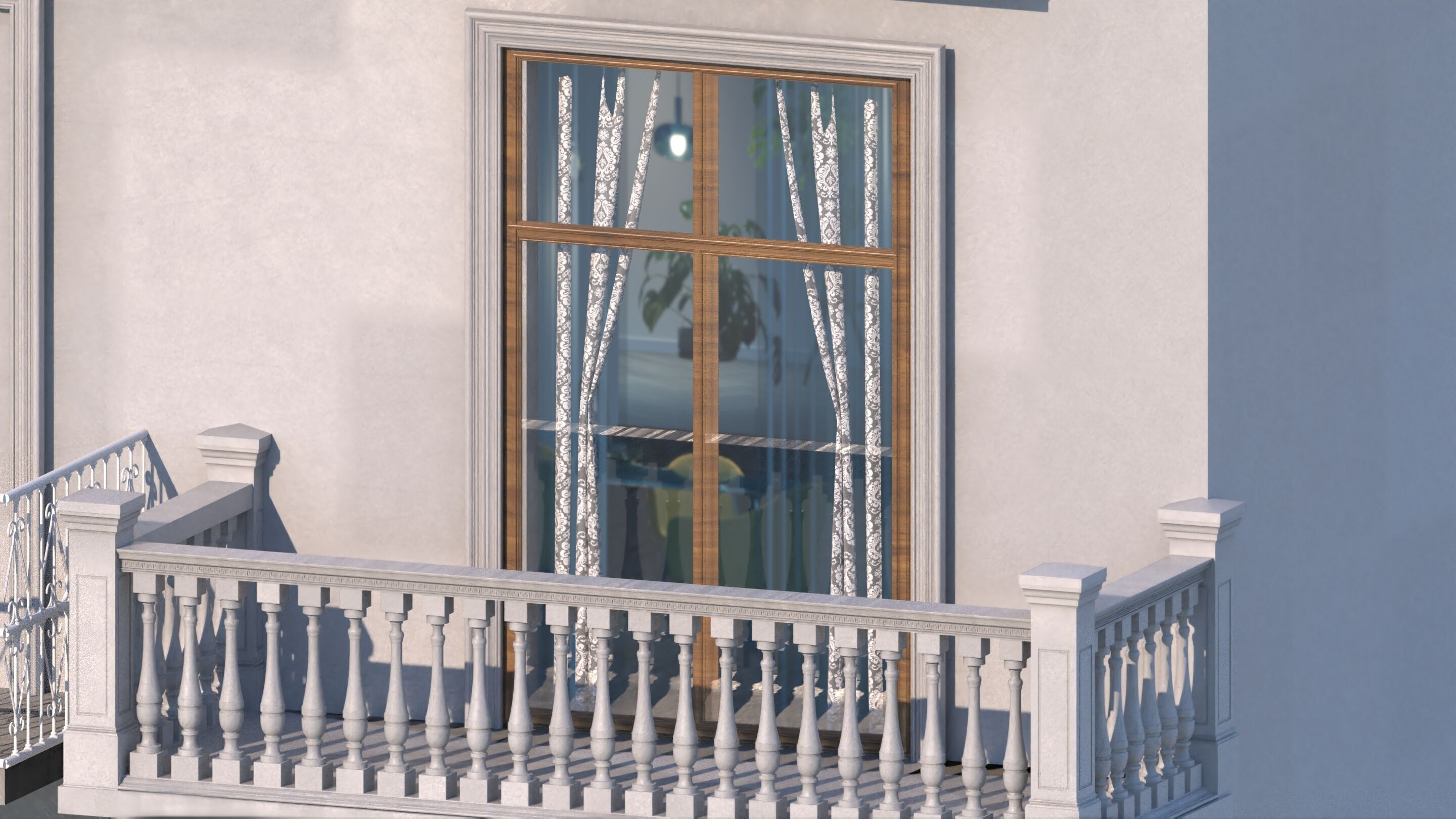 Haussmannian Style Residential Building 3D model_7