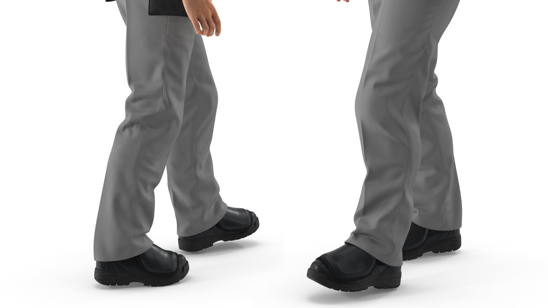 Baseball Umpire in Cap Showing Points 3D model_8