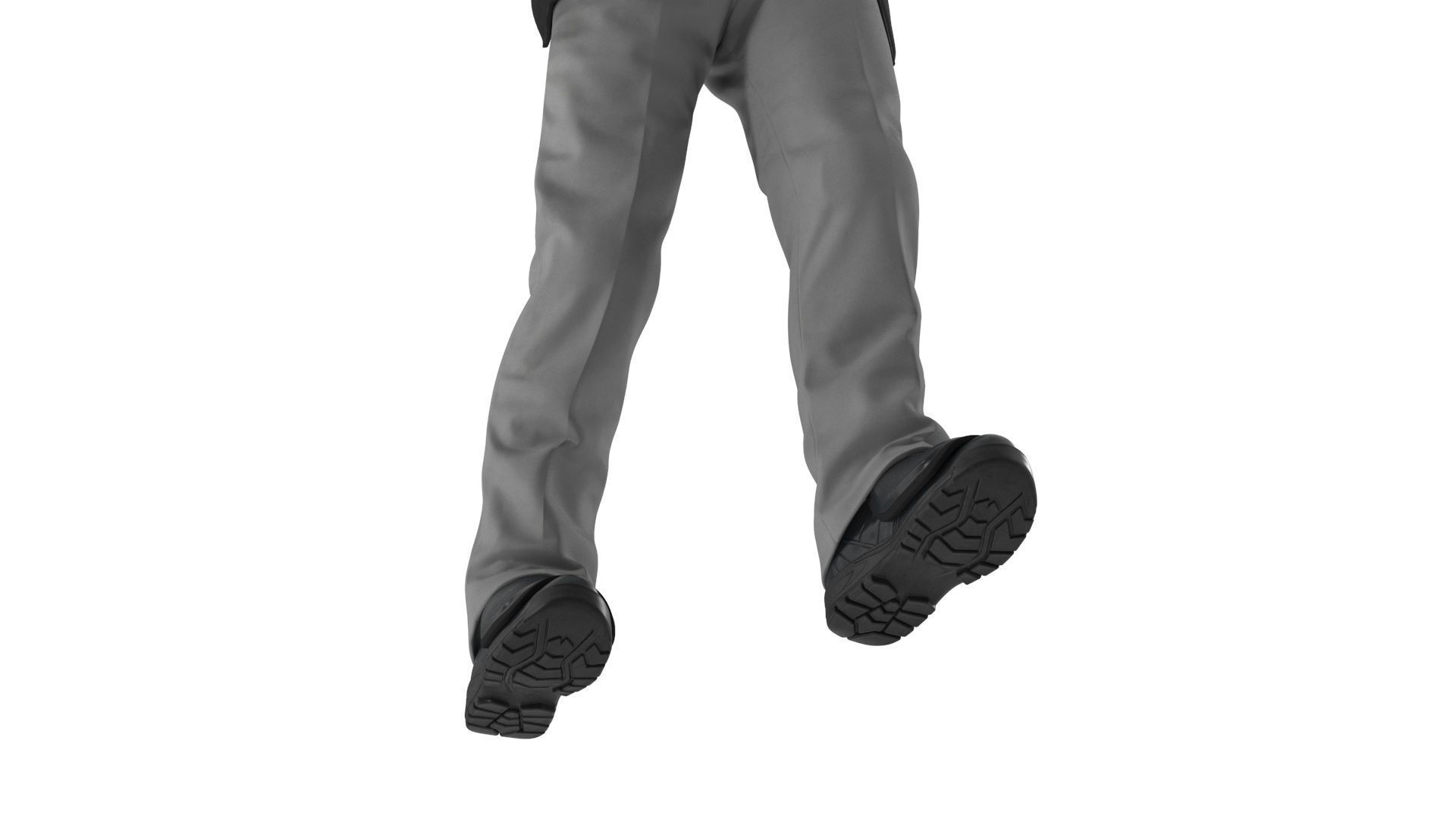 Baseball Umpire in Cap Showing Points 3D model_10