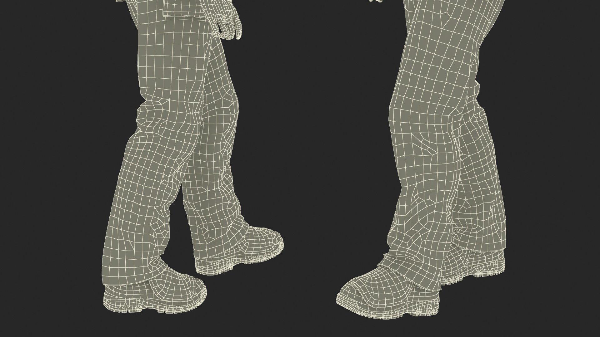 Baseball Umpire in Cap Showing Points 3D model_25