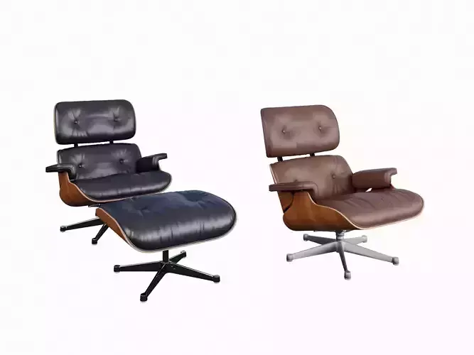 Eames Style Lounge Chair and Ottoman