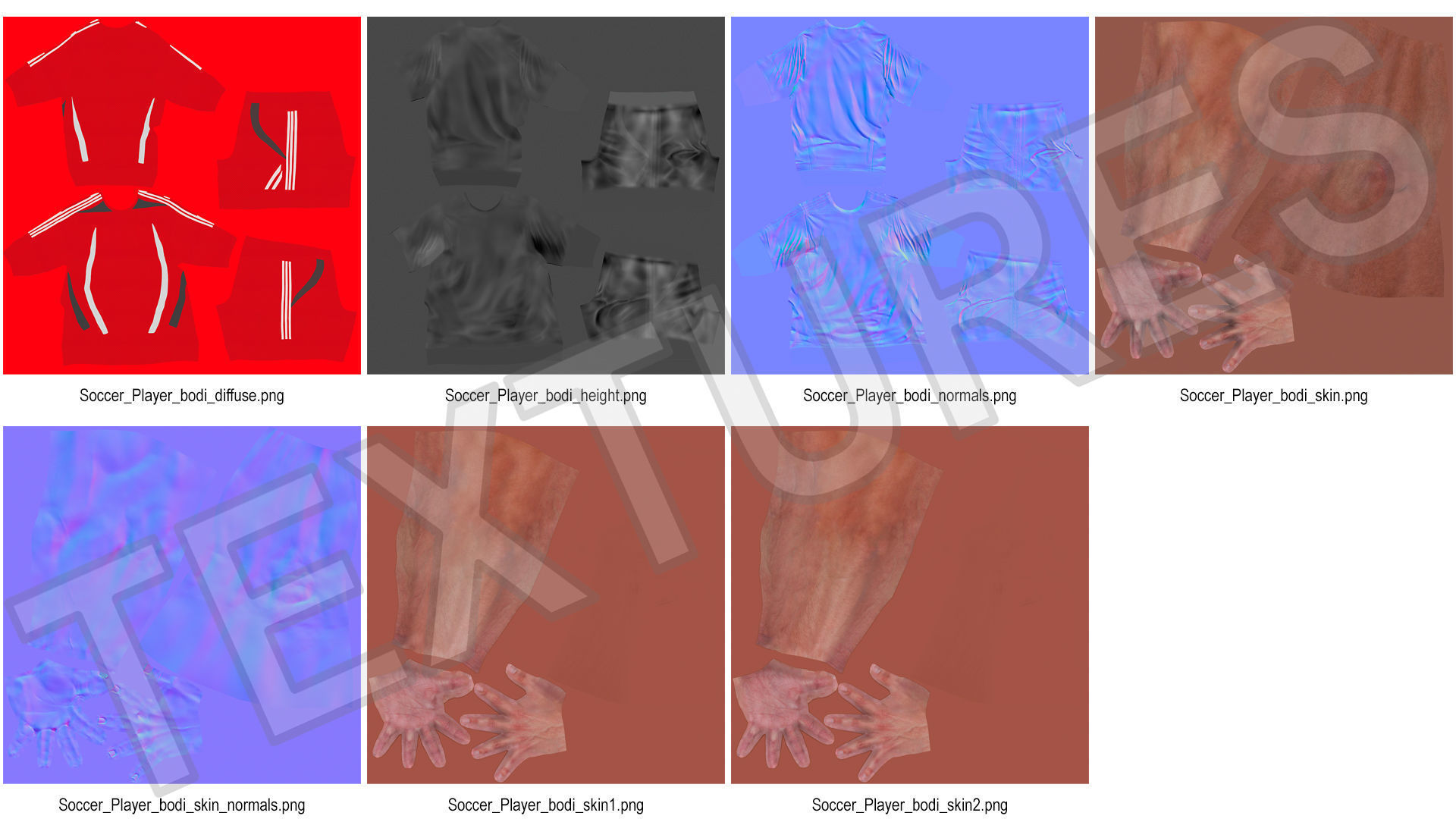 Soccer Player with Shoe Bag Fur 3D model_11