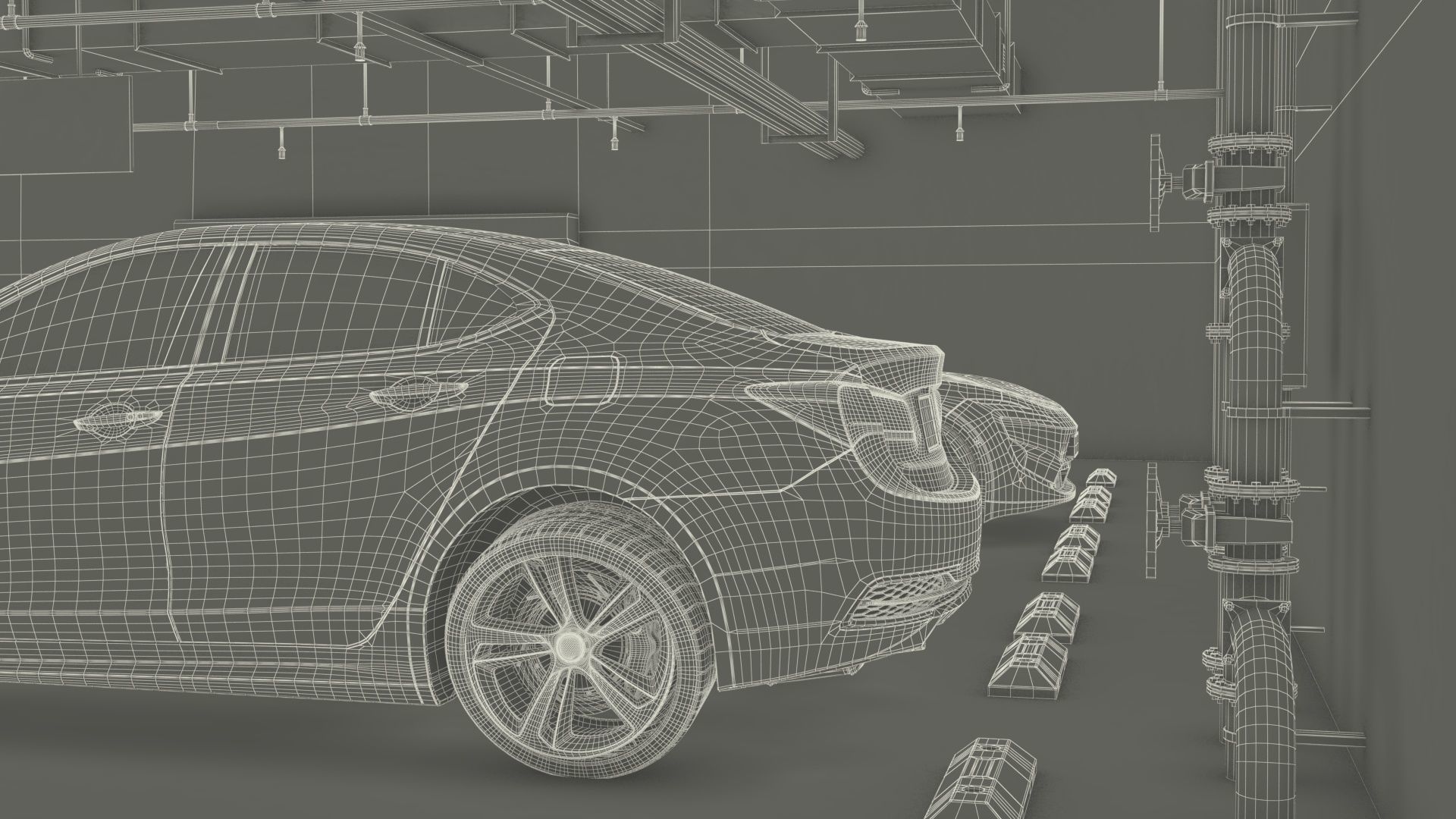 Filled Underground Parking 3D model_51