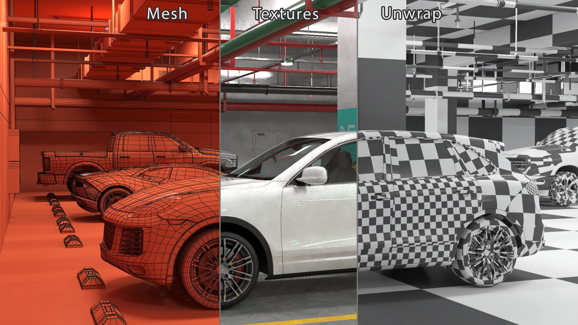 Filled Underground Parking 3D model_32