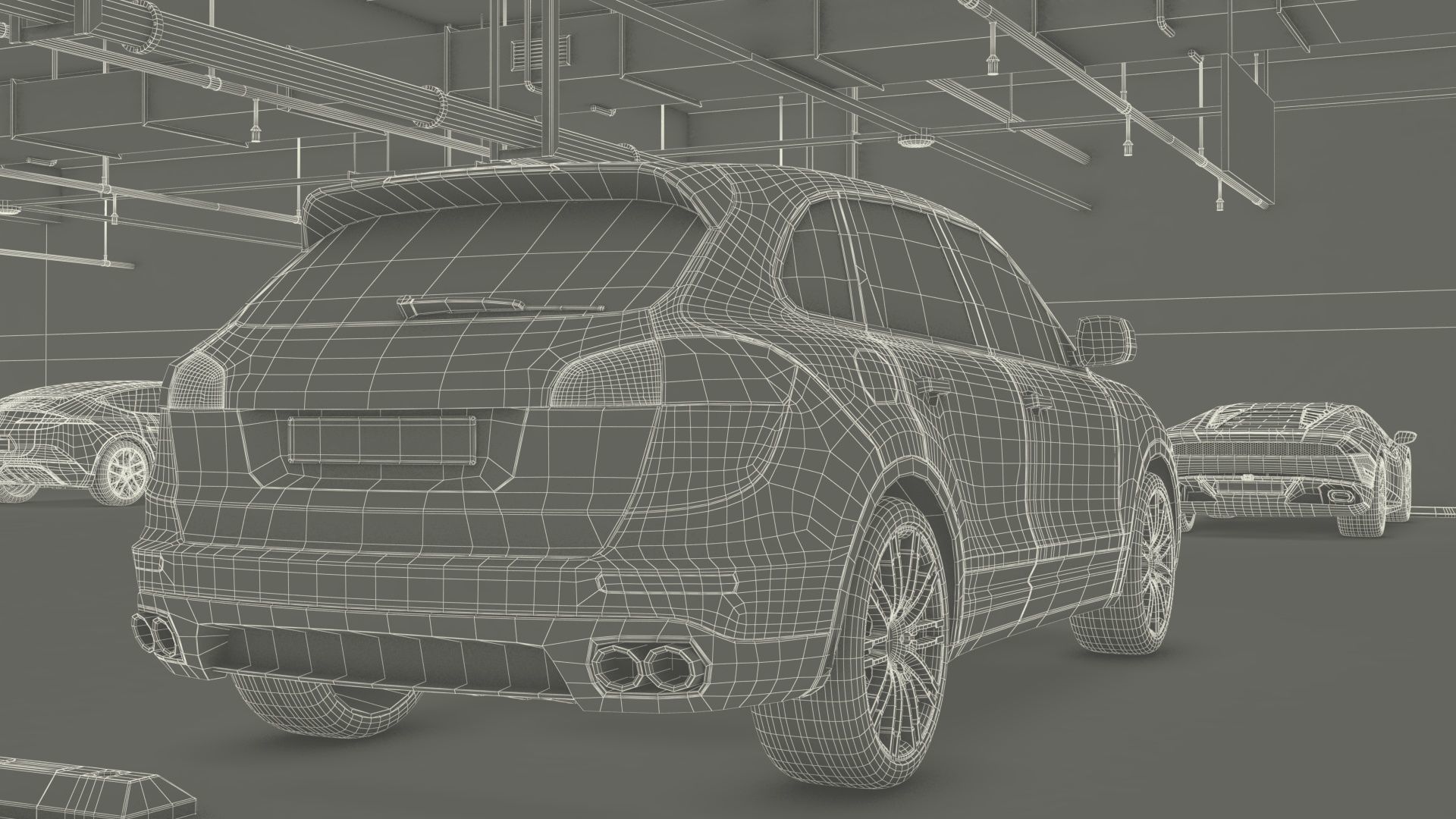 Filled Underground Parking 3D model_55