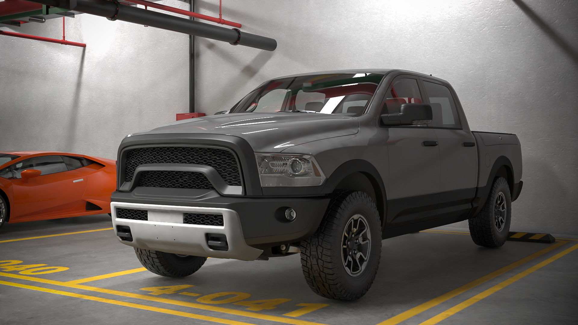 Filled Underground Parking 3D model_18