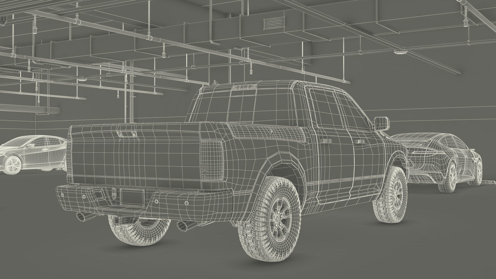 Filled Underground Parking 3D model_45