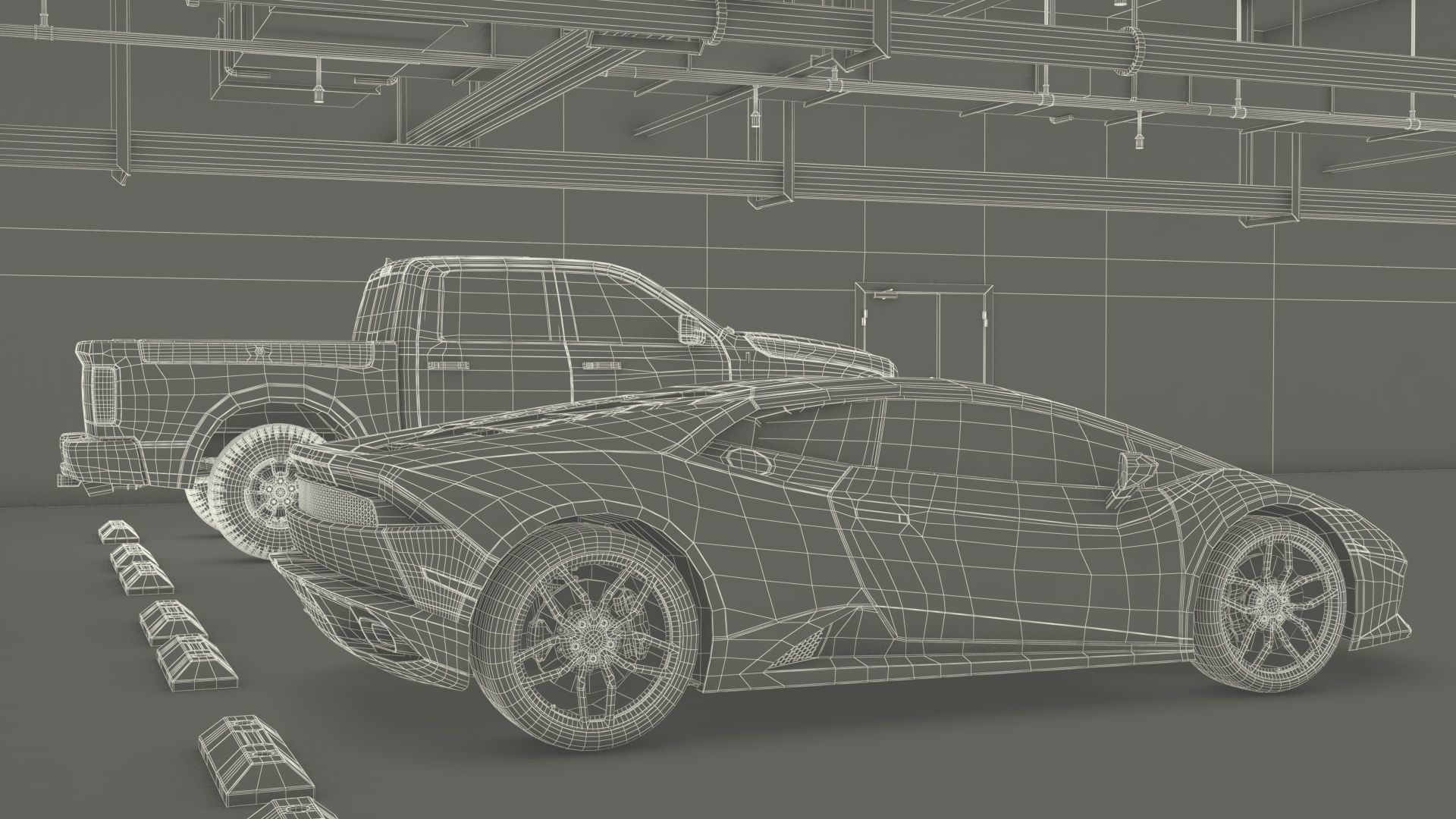 Filled Underground Parking 3D model_59