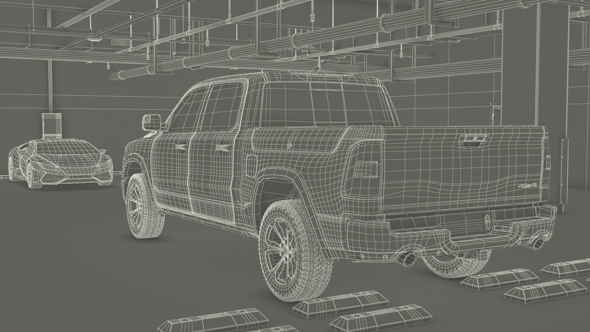 Filled Underground Parking 3D model_47