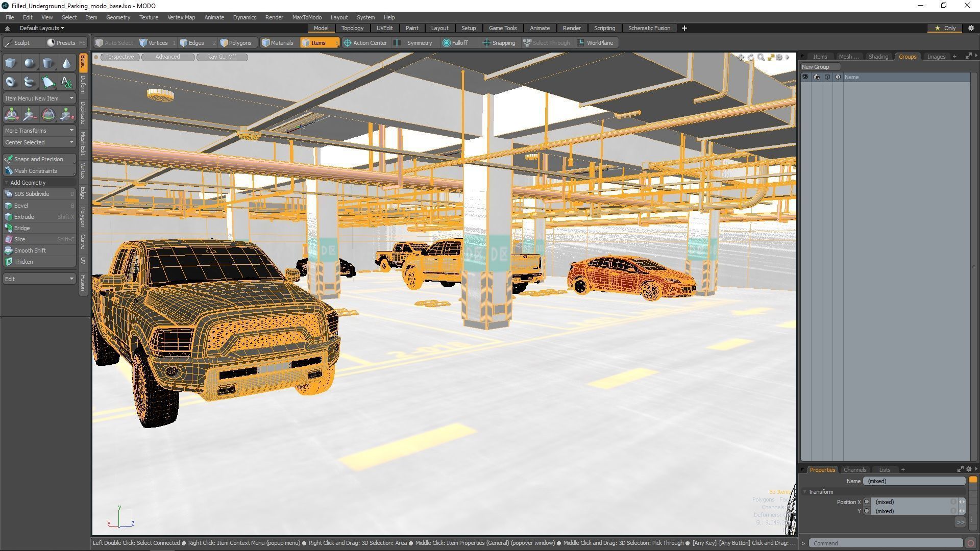 Filled Underground Parking 3D model_39