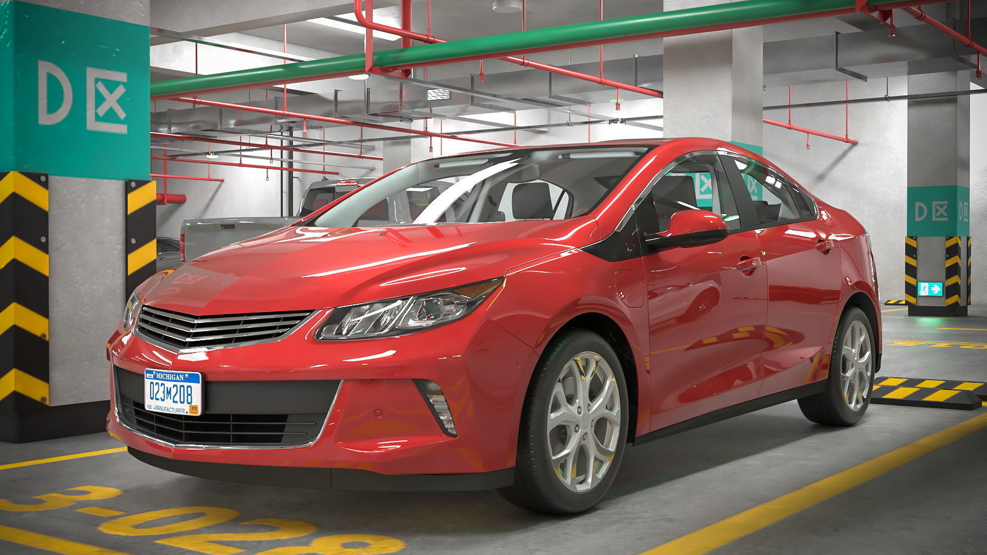 Filled Underground Parking 3D model_14