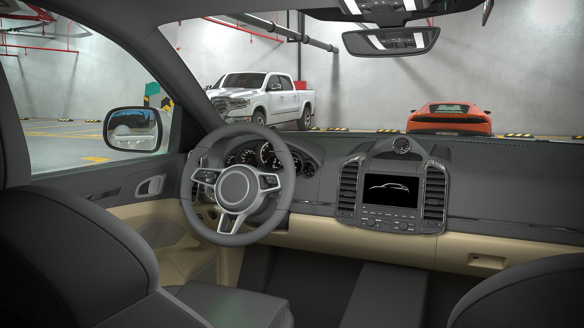 Filled Underground Parking 3D model_25